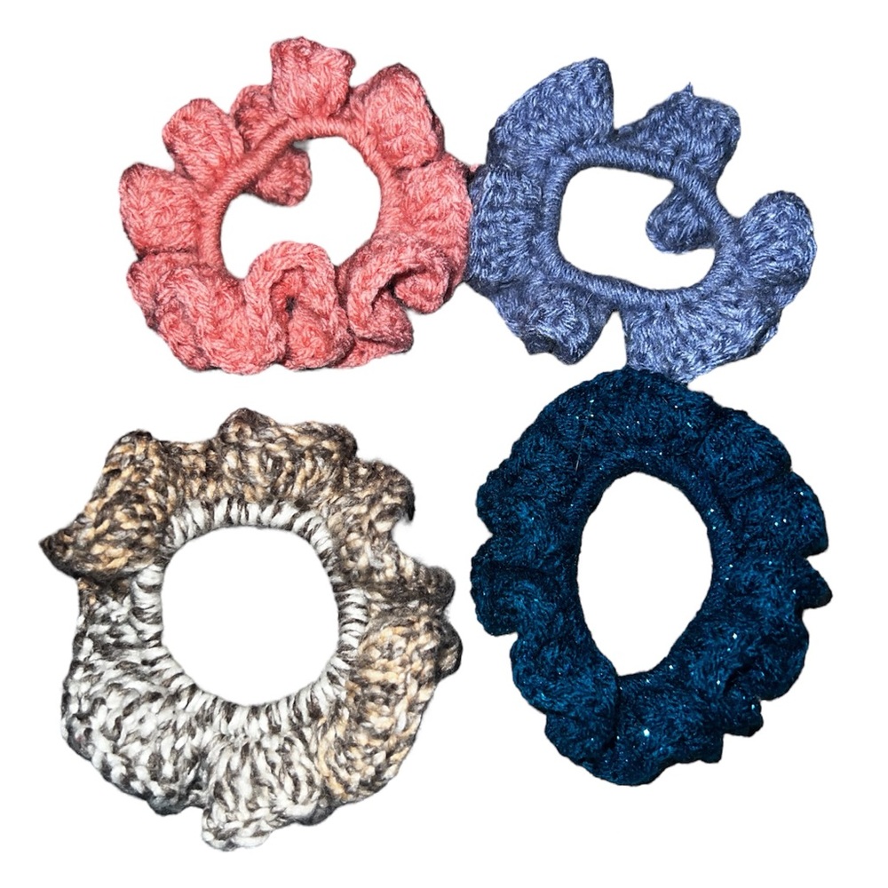 Handmade Crochet Scrunchies Large